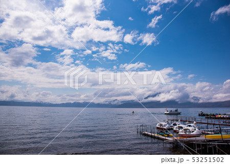 北海道　支笏湖　観光船乗り場 53251502