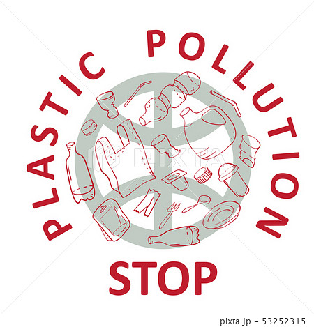 Stop plastic pollution banner template Stop plastic pollution banner template 53252315