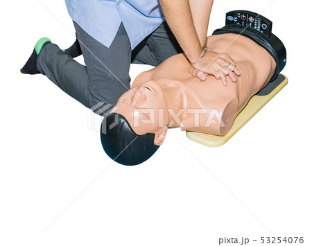 CPR aid dummy medical training with hand press CPR aid dummy medical training with hand press 53254076