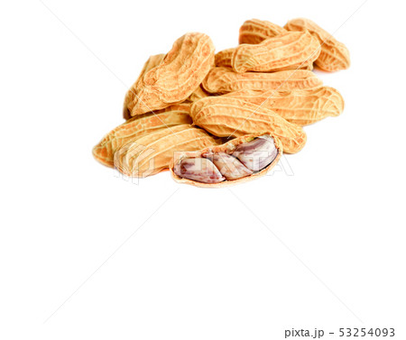 peanut group. nuts close up on white background peanut group. nuts close up on white background 53254093