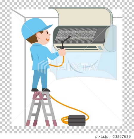 Air Conditioner Cleaning Staff Stock Illustration 53257629 Pixta