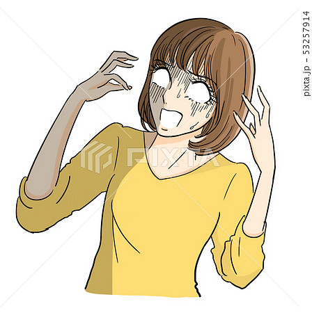ショックをうける女性 ショックをうける女性 53257914