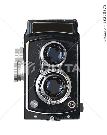 カメラ レトロ 二眼のイラスト素材 53258375 Pixta