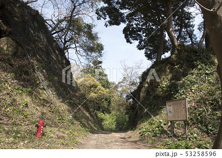 下田城跡　堀切 53258596