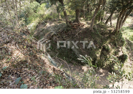 下田城跡　堀切 53258599