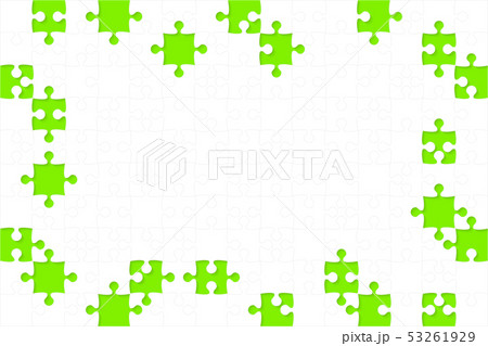 Puzzle jigsaw frame, background, banner or blank. 53261929