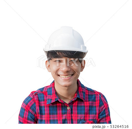 Engineer smile construction wear white safety 53264516