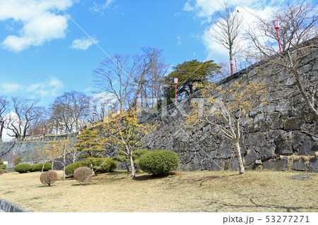 早春の盛岡城跡公園の石垣 早春の盛岡城跡公園の石垣 53277271