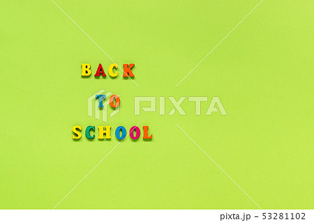 Text Back to school from multi colored letters on Text Back to school from multi colored letters on 53281102