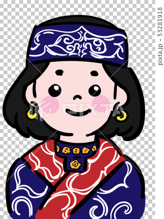 北海道 アイヌ衣装のイラスト素材