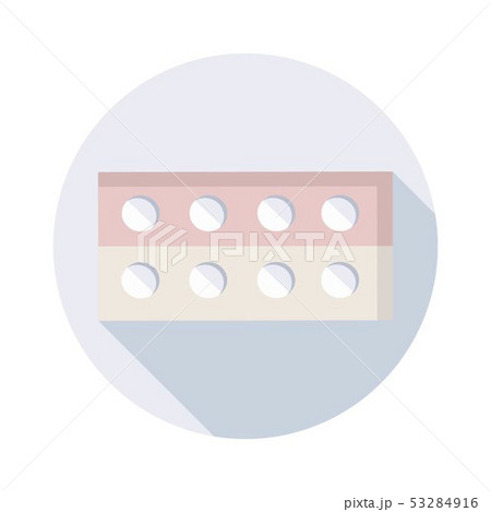 Vector pills icon with long shadow for web design Vector pills icon with long shadow for web design 53284916