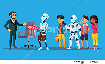 Unemployed Characters Waiting Interview Vector 53290068