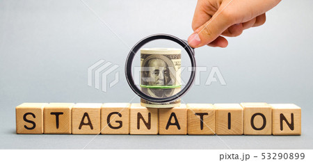 Wooden blocks with the word Stagnation Wooden blocks with the word Stagnation 53290899