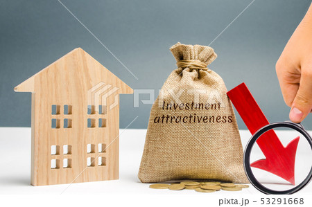 Money bag with the word Investment attractiveness 53291668