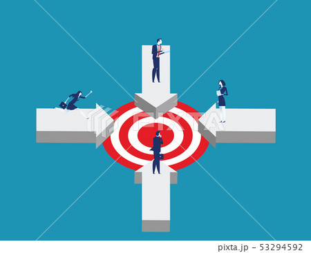 Direction. Business people with the same goal. Direction. Business people with the same goal. 53294592