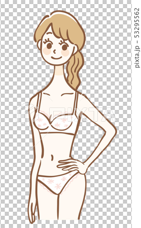 下着姿 女性 白 下着姿 女性 白 53295562