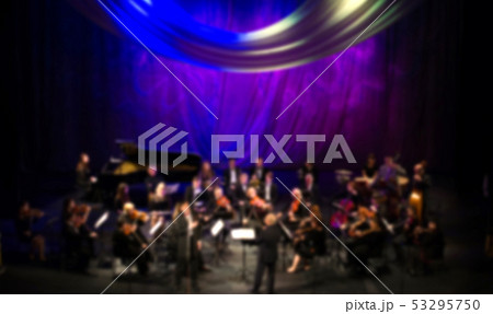 Artists symphony orchestra. abstract blurred 53295750