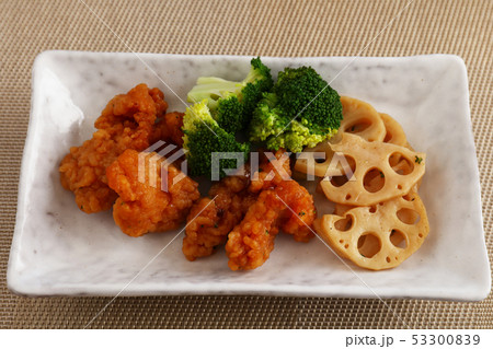 美味しそうな唐揚げの写真素材