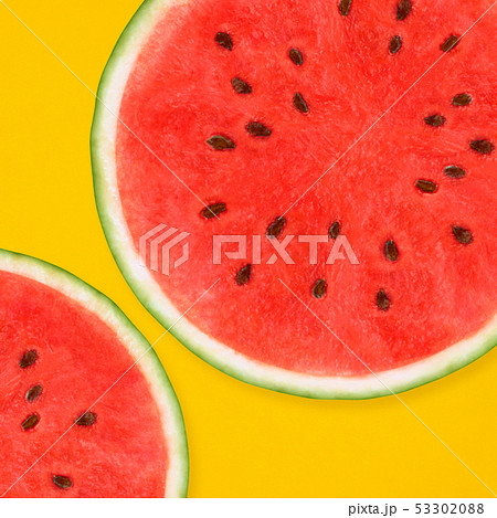 背景-夏-スイカ-オレンジ 背景-夏-スイカ-オレンジ 53302088