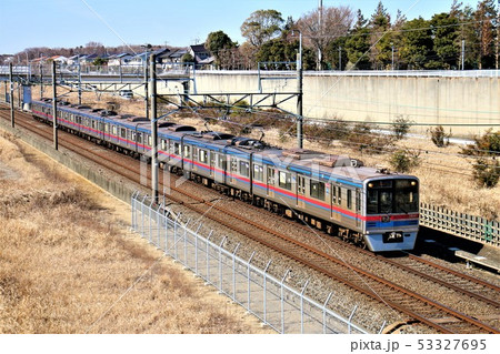 千葉県白井市付近北総線を通る京成線京成電車3000形 千葉県白井市付近北総線を通る京成線京成電車3000形 53327695