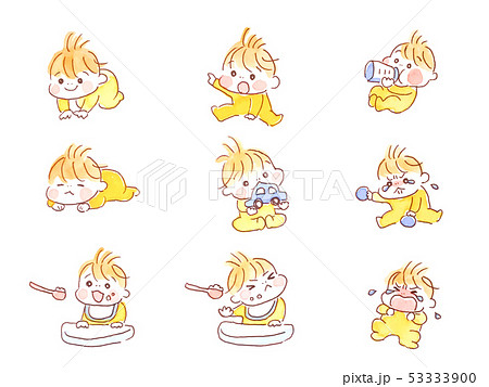 赤ちゃん・水彩イラスト 53333900