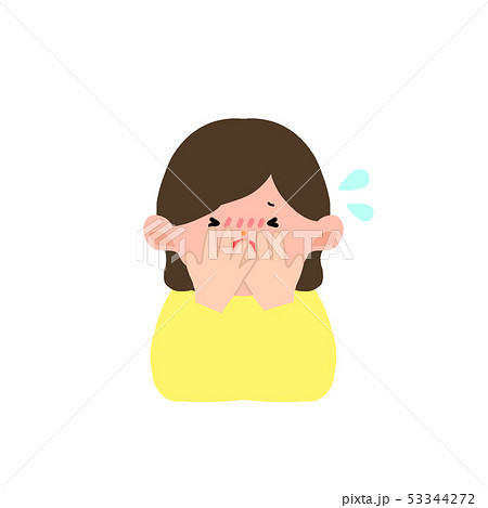 恥ずかしがる女の子 恥ずかしがる女の子 53344272
