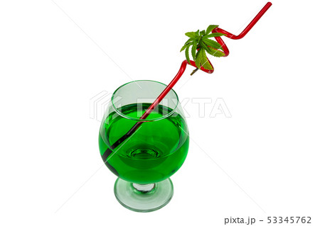 Concept of marijuana cocktail, drink containing Concept of marijuana cocktail, drink containing 53345762