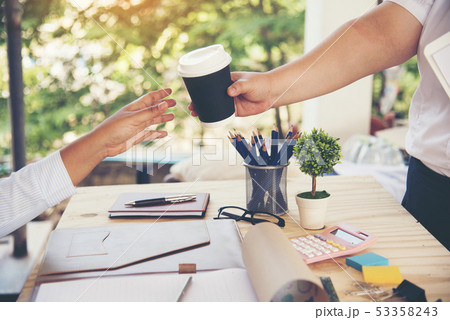 Business woman who is co-worker partner team work Business woman who is co-worker partner team work 53358243