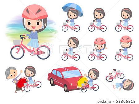 Blue clothing girl_city cycle 53366818