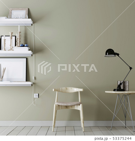 Empty wall for mockup with vintage hipster 53375244