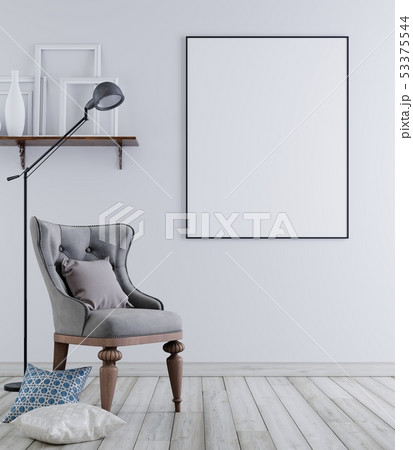 Mock up poster in classical vintage interior Mock up poster in classical vintage interior 53375544