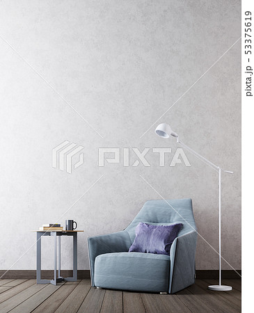 mock up empty wall in modern interior background, 53375619