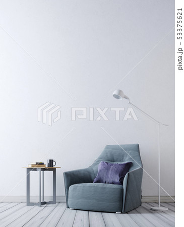 mock up empty wall in modern interior background, 53375621