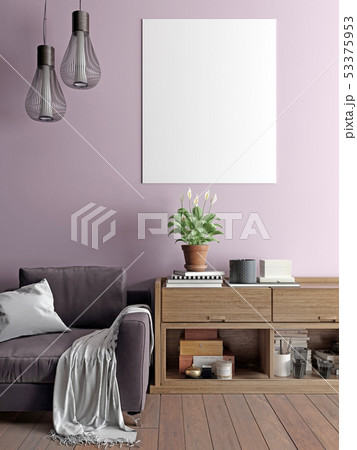 Mock up poster with vintage hipster minimalism 53375953