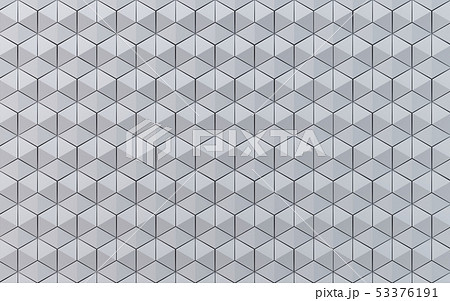 White hexahedron mosaic background, creative 53376191
