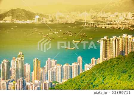 Hong Kong Skyline View From Victoria Peak 53399711