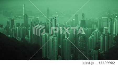 Skyscrapers of Hong Kong in China, Asia. 53399902
