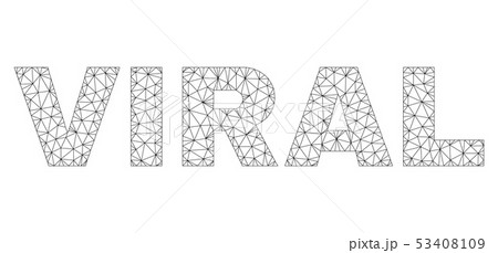 Polygonal Carcass VIRAL Text Label 53408109