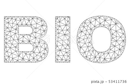 Polygonal Network BIO Text Caption Polygonal Network BIO Text Caption 53411736