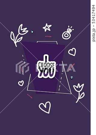 I choose you handwritten vector lettering. I choose you handwritten vector lettering. 53417494