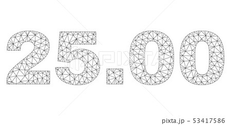 Polygonal Wire Frame 25.00 Text Caption 53417586