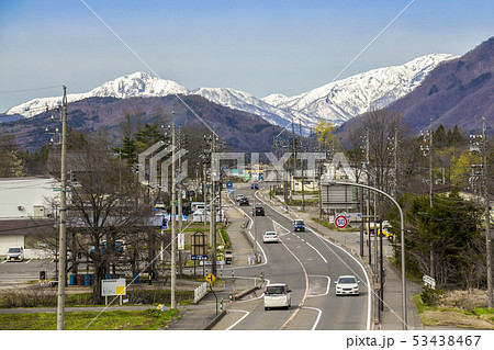 長野県　白馬村　風景 国道148号 53438467