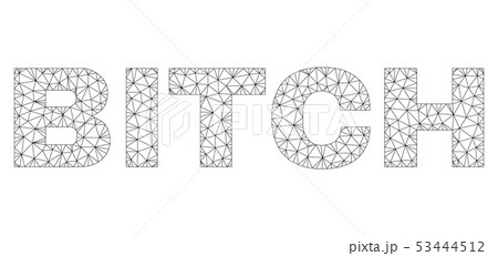 Polygonal Network BITCH Text Label 53444512