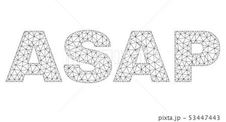 Polygonal Wire Frame ASAP Text Caption 53447443
