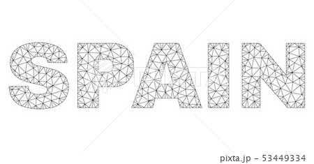 Polygonal 2D SPAIN Text Label 53449334