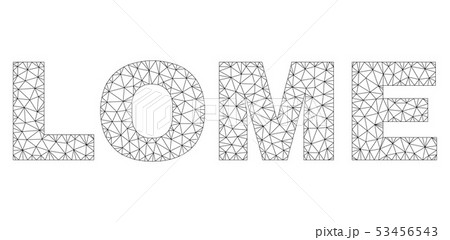 Polygonal Network LOME Text Label 53456543