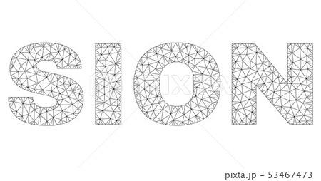 Polygonal Network SION Text Label Polygonal Network SION Text Label 53467473
