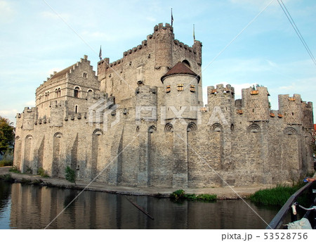 The Gravensteen castle in Ghent, Belgium  53528756