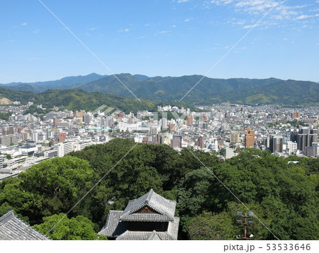 松山城の大天守からの眺め(東側 道後温泉方向) 松山城の大天守からの眺め(東側 道後温泉方向) 53533646
