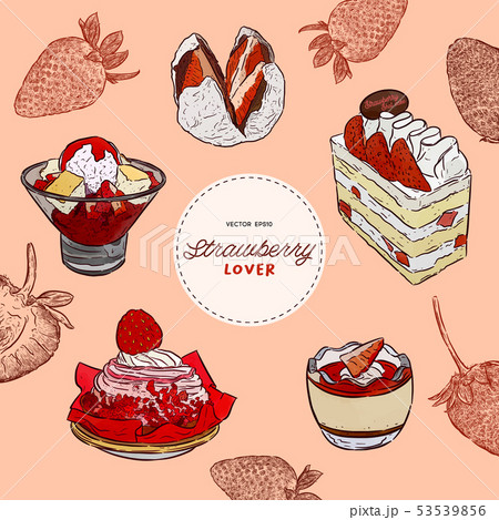 Set of Strawberry Lover, dessrt. 53539856